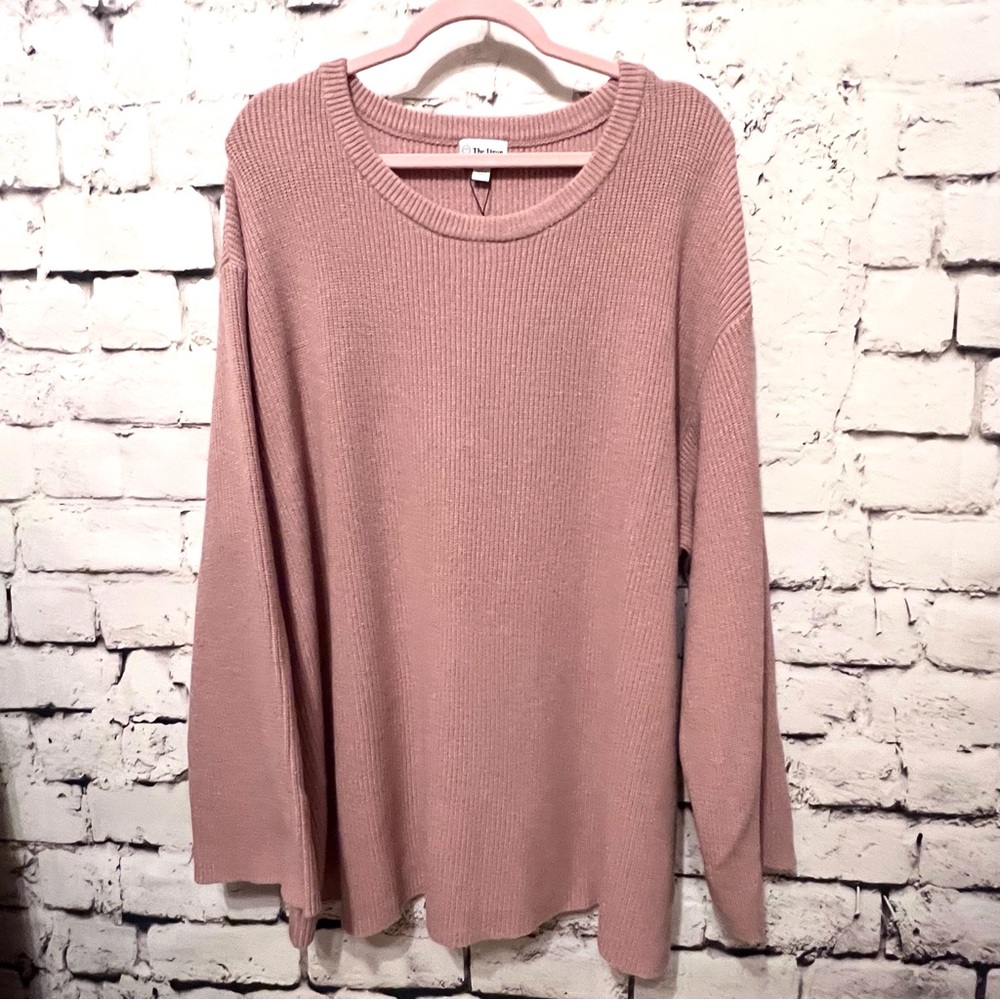 NWT THE DROP MAUVE RELAXED SWEATER 3X